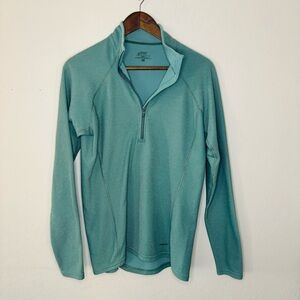 Patagonia Women’s Capilene Performance Midweight Zip-Neck Size XL Teal Green